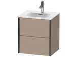 Duravit XViu Waschtisch-Unterschrank XV41310B275 51x42x55,7cm, 2 Schubkästen, schwarz matt, leinen