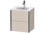 Duravit XViu Waschtisch-Unterschrank XV41310B291 51x42x55,7cm, 2 Schubkästen, schwarz matt, taupe matt