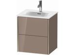 Duravit XViu Waschtisch-Unterschrank XV41310B186 51x42x55,7cm, 2 Schubkästen, champagner matt, cappucino hochglanz