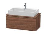 Duravit L-Cube Waschtisch-Unterschrank LC580302121 92 x 47,7 cm, nussbaum dunkel, für Konsole, 1 Auszug
