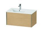 Duravit XViu Waschtisch-Unterschrank XV40260B130 81 x 40 x 48 cm, Eiche natur, 1 Auszug, wandhängend, champagner matt