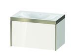 Duravit XViu Waschtisch-Unterschrank XV4610NB122P 80x48cm, 1 Auszug, champagner matt, Rahmen P, weiß hochglanz