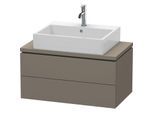 Duravit L-Cube Waschtisch-Unterschrank LC580709090 82 x 47,7 cm, flannel grey seidenmatt, für Konsole, 2 Schubkästen