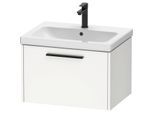 Duravit D-Code Waschtischunterschrank DC46660BD180000 Griff Diamantschwarz, Weiß Matt, Wandhängend, Auszug 1, 634x400x460 mm