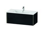 Duravit XViu Waschtisch-Unterschrank XV40270B116 101 x 40 x 48 cm, Eiche schwarz, 1 Auszug, wandhängend, champagner matt