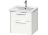 Duravit D-Code Waschtischunterschrank DC4670010180000 ,Griff Chrom, Weiß Matt, Wandhängend, Schubkästen 2, 584x555x460 mm