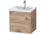 Duravit D-Code Waschtischunterschrank DC4670010550000 ,Griff Chrom, Eiche Marmor, Wandhängend, Schubkästen 2, 584x555x460 mm