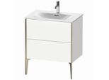 Duravit XViu Waschtisch-Unterschrank XV43010B118 71 x 59,1 x 48 cm, weiß matt, 2 Auszüge, champagner matt