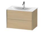 Duravit XViu Waschtisch-Unterschrank XV41340B171 81 x 55,7 x 48 cm, mediterrane eiche, 2 Schubkästen, champagner matt