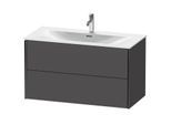 Duravit XViu Waschtisch-Unterschrank XV41350B249 101 x 55,7 x 48 cm, graphit matt, 2 Schubkästen, schwarz matt