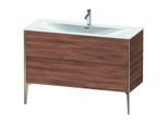 Duravit XViu Waschtisch-Unterschrank XV43040B179 121 x 59,1 x 48 cm, nussbaum natur, 2 Auszüge, champagner matt