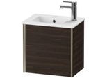 Duravit XViu Waschtisch-Unterschrank XV4024RB169 41x29x40cm, wandhängend, champagner matt, Anschlag rechts, nussbaum gebürstet