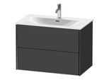 Duravit XViu Waschtisch-Unterschrank XV41340B280 81 x 55,7 x 48 cm, graphit supermatt, 2 Schubkästen, schwarz matt