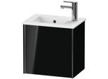 Duravit XViu Waschtisch-Unterschrank XV4024LB240 41x29x40cm, wandhängend, schwarz matt, Anschlag links, schwarz hochglanz