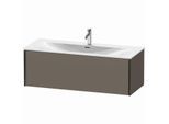 Duravit XViu Waschtisch-Unterschrank XV40360B290 121 x 39,7 x 48 cm, flannel grey seidenmatt, 1 Auszug, schwarz matt