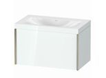Duravit XViu Waschtisch-Unterschrank XV4610NB185C 80x48cm, 1 Auszug, champagner matt, Rahmen C, weiß hochglanz