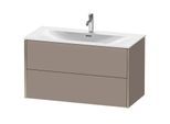 Duravit XViu Waschtisch-Unterschrank XV41350B143 101 x 55,7 x 48 cm, basalt matt, 2 Schubkästen, champagner matt