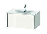 Duravit XViu Waschtisch-Unterschrank XV40340B222 81 x 39,7 x 48 cm, weiß hochglanz, 1 Auszug, schwarz matt