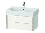 Duravit XViu Waschtisch-Unterschrank XV43360B122 78,4 x 39,7 x 45,4 cm, weiß hochglanz, 2 Schubkästen, champagner matt