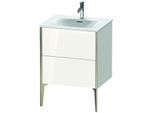 Duravit XViu Waschtisch-Unterschrank XV43000B185 61 x 59,1 x 48 cm, weiß hochglanz, 2 Auszüge, champagner matt