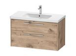 Duravit D-Code Waschtischunterschrank DC4673010550000 ,Griff Chrom, Eiche Marmor, Wandhängend, Schubkästen 2, 984x555x460 mm
