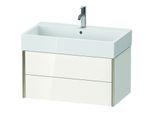 Duravit XViu Waschtisch-Unterschrank XV43360B185 78,4 x 39,7 x 45,4 cm, weiß hochglanz, 2 Schubkästen, champagner matt