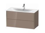Duravit XViu Waschtisch-Unterschrank XV41350B186 101 x 55,7 x 48 cm, cappucino hochglanz, 2 Schubkästen, champagner matt