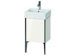 Duravit XViu Waschtisch-Unterschrank XV4531LB285 43,4x33,4x49,3cm, schwarz matt, links, weiß hochglanz