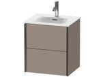 Duravit XViu Waschtisch-Unterschrank XV41310B243 51x42x55,7cm, 2 Schubkästen, schwarz matt, basalt matt