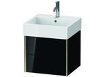 Duravit XViu Waschtisch-Unterschrank XV43330B140 48,4 x 39,7 x 45,4 cm, schwarz hochglanz, 2 Schubkästen, champagner matt