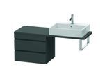 Duravit DuraStyle Waschtisch-Unterschrank DS532804949 60 x 47,8 cm, graphit matt, für Konsole, 2 Schubkästen