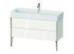 Duravit XViu Waschtisch-Unterschrank XV45380B122 118,4 x 49,3 x 45,4 cm, weiß hochglanz, 2 Auszüge, champagner matt