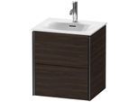 Duravit XViu Waschtisch-Unterschrank XV41310B269 51x42x55,7cm, 2 Schubkästen, schwarz matt, nussbaum gebürstet