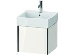 Duravit XViu Waschtisch-Unterschrank XV42330B222 48,4 x 39,7 x 45,4 cm, weiß hochglanz, 1 Auszug, schwarz matt