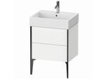 Duravit XViu Waschtisch-Unterschrank XV45340B218 58,4 x 49,3 x 45,4 cm, weiß matt, 2 Auszüge, schwarz matt