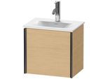 Duravit XViu Waschtisch-Unterschrank XV4030RB230 43x31x39,7cm, 1 Tür, schwarz matt, rechts, Eiche natur