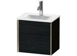 Duravit XViu Waschtisch-Unterschrank XV4030LB116 43x31x39,7cm, 1 Tür, champagner matt, Tür links, Eiche schwarz