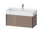 Duravit XViu Waschtisch-Unterschrank XV42370B286 98,4 x 39,7 x 45,4 cm, cappucino hochglanz, 1 Auszug, schwarz matt