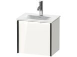 Duravit XViu Waschtisch-Unterschrank XV4030LB285 43x31x39,7cm, 1 Tür, schwarz matt, links, weiß hochglanz