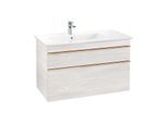 Villeroy und Boch Venticello Waschtisch-Unterschrank A92705E8 95,3 x 59 x 50,2 cm, Becken links, Griff Copper, White Wood
