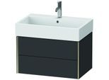 Duravit XViu Waschtisch-Unterschrank XV43350B180 68,4 x 39,7 x 45,4 cm, graphit supermatt, 2 Schubkästen, champagner matt