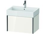 Duravit XViu Waschtisch-Unterschrank XV42350B285 68,4 x 39,7 x 45,4 cm, weiß hochglanz, 1 Auszug, schwarz matt
