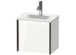 Duravit XViu Waschtisch-Unterschrank XV4030LB222 43x31x39,7cm, 1 Tür, schwarz matt, links, weiß hochglanz