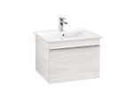 Villeroy und Boch Venticello Waschtisch-Unterschrank A93201E8 55,3 x 42 x 50,2 cm, Griff Chrom, White Wood