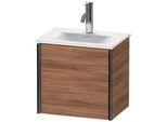 Duravit XViu Waschtisch-Unterschrank XV4030LB279 43x31x39,7cm, 1 Tür, schwarz matt, links, nussbaum natur