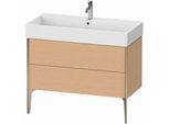Duravit XViu Waschtisch-Unterschrank XV45370B112 98,4 x 49,3 x 45,4 cm, eiche gebürstet, 2 Auszüge, champagner matt