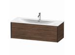 Duravit XViu Waschtisch-Unterschrank XV40360B221 121 x 48 x 39,7 cm, nussbaum dunkel, 1 Auszug, schwarz matt