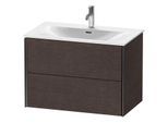 Duravit XViu Waschtisch-Unterschrank XV41340B272 81 x 55,7 x 48 cm, eiche dunkel gebürstet, 2 Schubkästen, schwarz matt