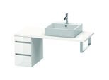 Duravit DuraStyle Waschtisch-Unterschrank DS533507918 30 x 54,8 cm, nussbaum natur/weiß matt, für Konsole, 2 Schubkästen