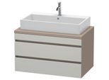 Duravit DuraStyle Waschtisch-Unterschrank DS531800743 90 x 54,8 cm, betongrau/basalt matt, für Konsole, 2 Schubkästen